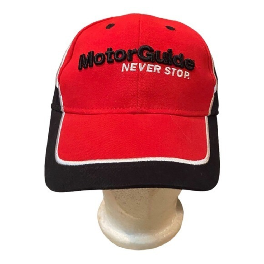 MOTORGUIDE Never Stop Hat Ball Cap ADJUSTABLE‎ Embroidered Logo